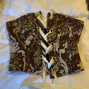 Brown Flower Corset